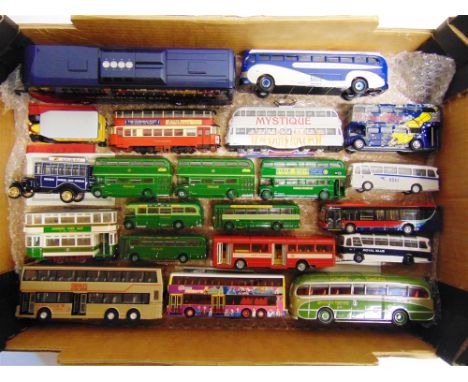 THIRTY-FIVE ASSORTED DIECAST MODEL BUSES  variable condition, most good or better, one boxed, one with box, and the others un