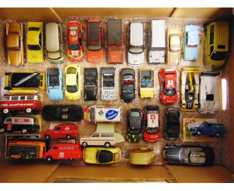 THIRTY-FIVE ASSORTED 1/43 SCALE DIECAST &amp; OTHER MODEL VEHICLES  variable condition, most good or better, all unboxed.