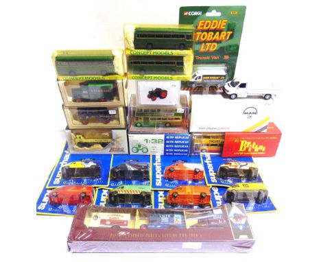 ASSORTED DIECAST &amp; OTHER MODEL VEHICLES including a 7mm Duncan Models Fordson Tractor white metal kit; and a 1/32 scale A