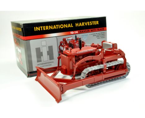 Spec Cast 1/16 International TD-14A Crawler Tractor with Dozer Blade. Excellent with Excellent Original Box.  Enhanced Condit