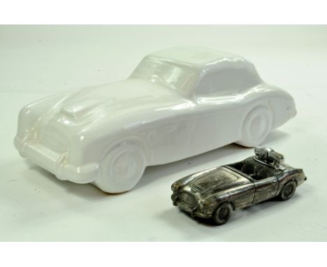 A Large Ceramic Austin Healey in White plus Pewter effect Japanese issue with lighter (untested).  Enhanced Condition Reports