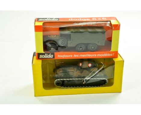 Solido 1/50 diecast military issues x 2. Excellent with very good to excellent boxes.  Enhanced Condition Reports: We are mor