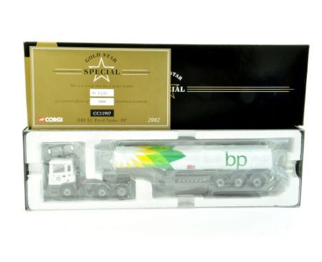 Corgi 1/50 diecast truck issue comprising No. CC11907 ERF EC Petrol Tanker in the livery of BP. Excellent, complete and with 