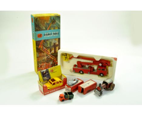 Assorted diecast comprising Corgi Simon Snorkel Fire Engine, Tinplate Steam Roller and other issues. Good to Excellent.  Enha