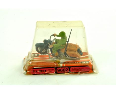 Britains No. 9682 US Dispatch Rider on Harley Davidson Motorcycle. Generally Very Good to Excellent in fair to good box. Enha