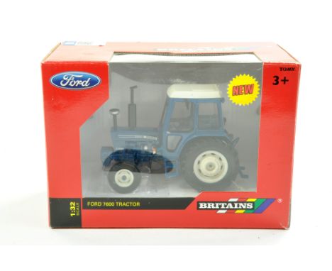 Britains 1/32 Farm issue comprising Ford 7600 (Q Cab) Tractor. Excellent, albeit decal peeling slightly (known issue with the