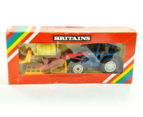Britains 1/32 farm issue comprising Ford 7710 Tractor and Front Loader. Excellent, complete and with good to very good origin