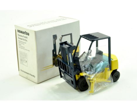 NZG 1/25 Construction Issue comprising Komatsu BX-E25 Fork Lift Truck. Excellent in Excellent Box.  Enhanced Condition Report