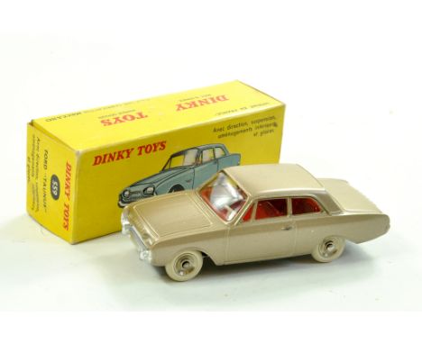 French Dinky No. 559 Ford Taunus in light gold, red interior, silver trim, concave hubs. Wonderful example is very good to ex