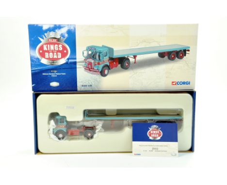 Corgi 1/50 diecast truck issue comprising No. CC12504 Atkinson Borderer Flatbed Trailer in the livery of Pollock. Excellent, 