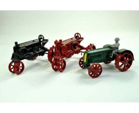 Scale Models 1/16 diecast duo comprising Farmall McCormick Tractor issues plus a heavy cast Oliver Issue, Arcade Copy?. Gener