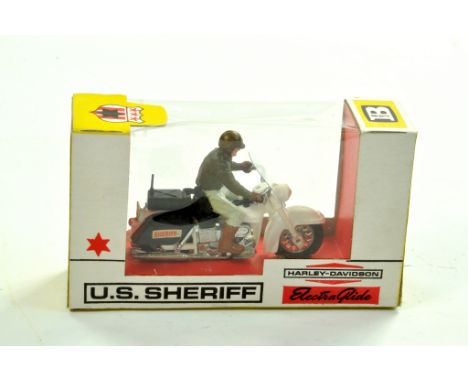 Britains No. 9692 US Sheriff Harley Davidson Motorcycle. Generally Very Good to Excellent in very good to excellent box. Enha