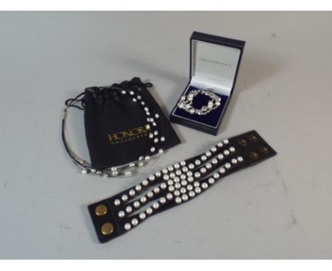 A Collection of Silver and Pearl Effect Costume Jewellery