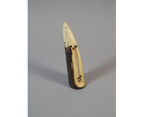 A Carved Mammoth Ivory Thermometer. 16.5cm High