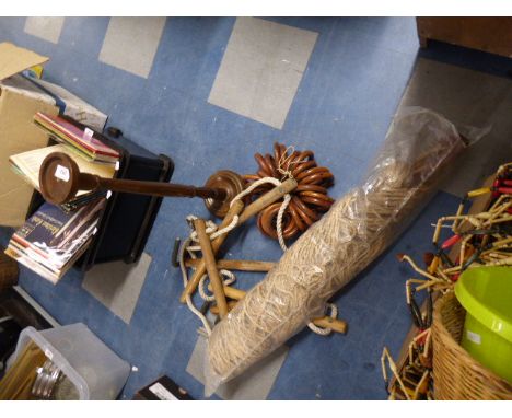 A Rope Ladder, Mahogany Curtain Rings, String Door Curtain etc