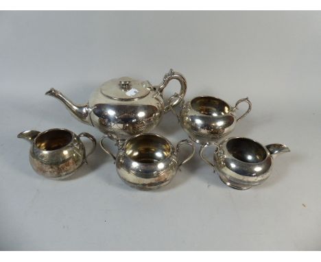 A Silver Plated Five Piece Tea Service