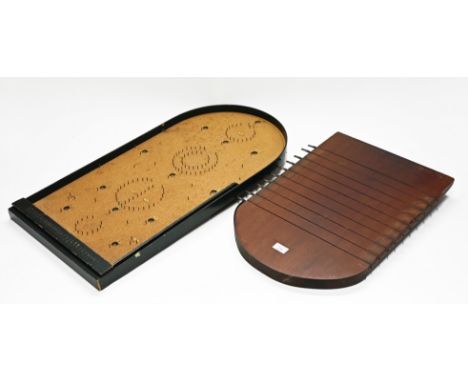 A shove Ha'penny board and Bagatelle board 
