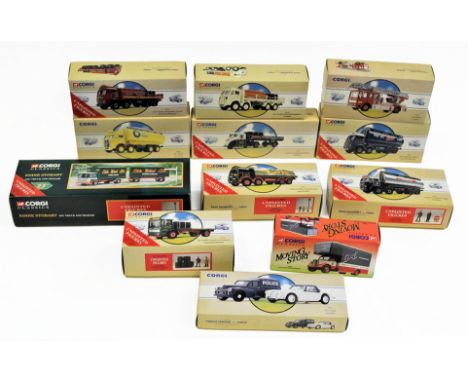 A group of twelve boxed Corgi Classics Road Transport and other vehicles, to include an Eddie Stobart AEC truck and trailer, 