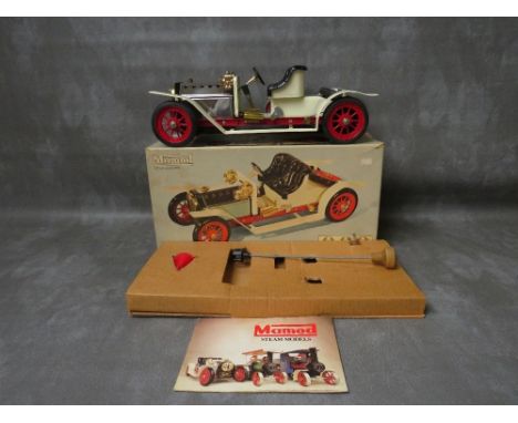 A BOXED MAMOD STEAM ROADSTER SA1, with steering rod and brochure