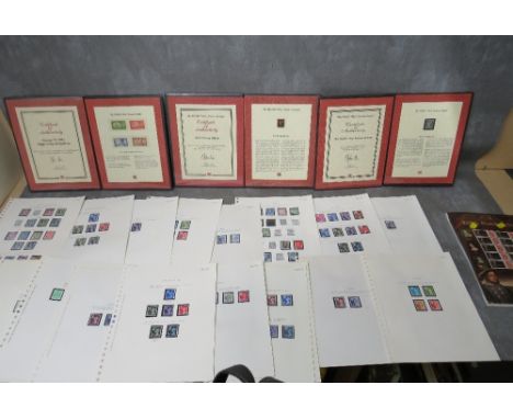 THREE WESTMINSTER WORLD STAMPS BINDERS AND CONTENTS, the contents including 1840 penny black, 1840 two penny blue, George 6th