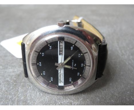 SEIKO DIAMATIC DAY DATE 19 JEWELS WRISTWATCH, face Dia. 3 cm