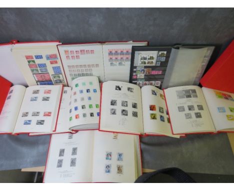 FIVE WINDSOR STAMP ALBUMS AND CONTENTS, in hardcase sleeves, together with three stock books, all containing Queen Elizabeth 