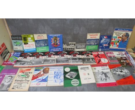 A SELECTION OF FOOTBALL PROGRAMMES, to include 1966 World Cup final, 1956 FA Cup final Birmingham v Manchester City, 1967 Lea