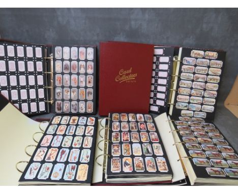 SIX ALBUMS CONTAINING CARD COLLECTOR SOCIETY SETS OF CIGARETTE CARDS 