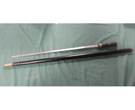 AN EARLY 20TH CENTURY SWORDSTICK, blade L 51 cm, overall L 87 cm