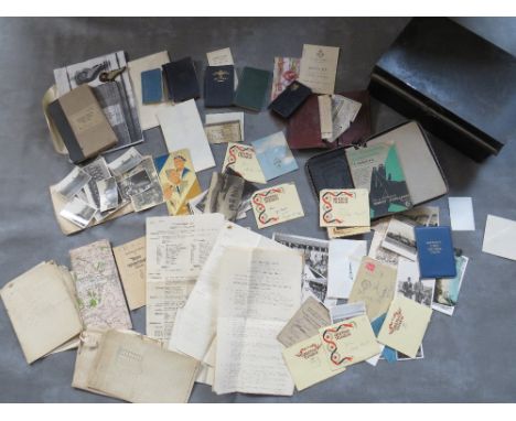 WW2 RAF INTEREST - A COMPREHENSIVE SELECTION OF PAPERWORK FOR BOMB AIMER WILLIAM MERVYN JONES, to include three diary's, one 
