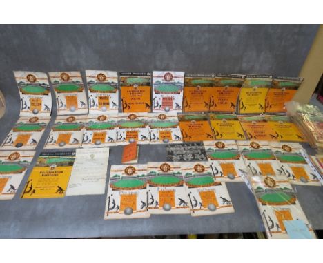 WOLVERHAMPTON WANDERERS INTEREST, home programmes European matches 1954 to 1962, to include Honved, Real Madrid, Spartak, Mos