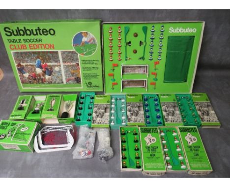 A BOXED CLUB EDITION SUBBUTEO - COMPLETE, together with six boxed teams, spare goals, spare goalkeeper, European cup, World c