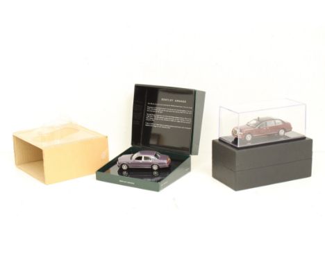 Minichamps: A pair of boxed Paul's Model Art Minichamps 1:43 vehicles, 2002 Bentley State Limousine, VAR00103; and Bentley Ar