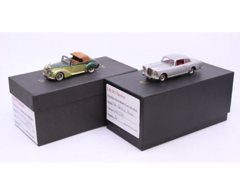 J&amp;M Classics: A pair of boxed J &amp; M Classics 1:43 vehicles, to include: TA21 Series II Saloon, Silver Grey, Number 24
