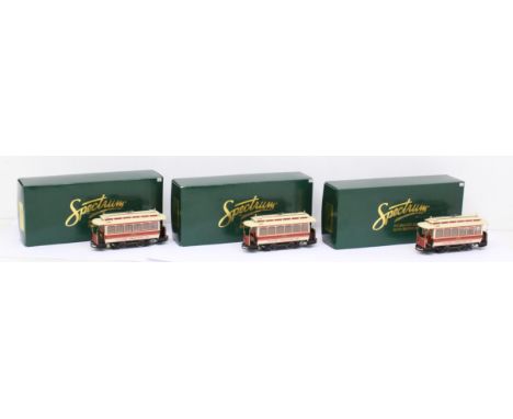 Spectrum: A collection of three boxed Spectrum: The Master Railroader Series From Bachmann, "ON30" Closed Street Cars United 