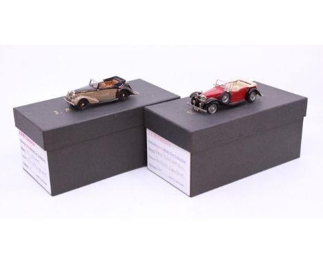 J&amp;M Classics: A pair of boxed J &amp; M Classics 1:43 vehicles, to include: Speed 20 Tourer Cross + Ellis, Red/Black Open