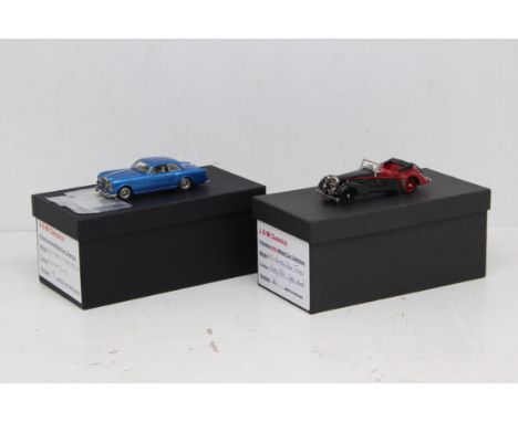 J&amp;M Classics: A pair of boxed J &amp; M Classics 1:43 vehicles, to include: TD21 Saloon "Burns Special" Mid Met Blue Numb