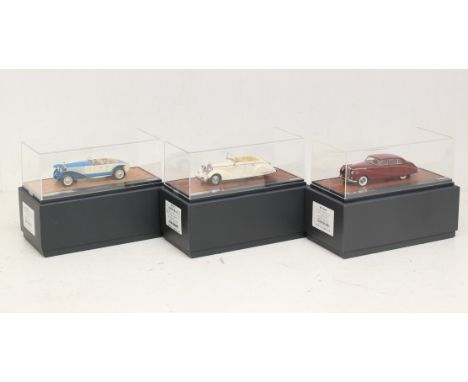 Matrix: A collection of three boxed Matrix Scale Models 1:43 vehicles, to include: 1926 Phantom MX41705-121, Freestone &amp; 