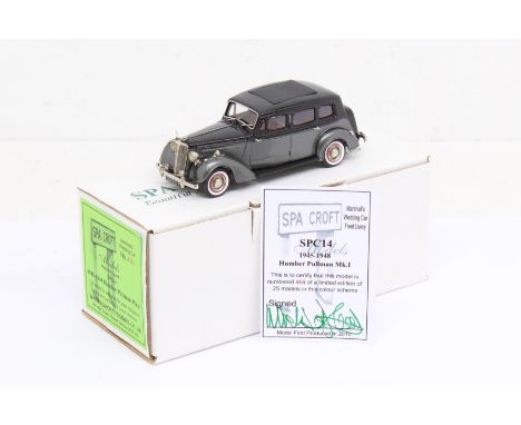 Spa Croft Models: A boxed Spa Croft Models 1:43 vehicle, 1945-1948 Humber Pullman Mk.I, Marshall's Wedding Car, No. 464, SPC1
