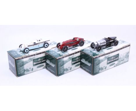 Milestone Miniatures: A collection of three boxed Milestone Miniatures 1:43 vehicles, to include: Leyland-Thomas No. 1 Brookl