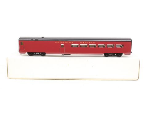 Accucraft: A boxed Accucraft Model Trains, 45mm Scale, Canadian Pacific Maroon Diner Car, Reference AL34-339. Appears in very