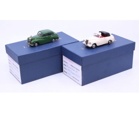 J&amp;M Classics: A pair of boxed J &amp; M Classics 1:43 vehicles, to include: Conquest Saloon Mk II, Green, Number 106; and