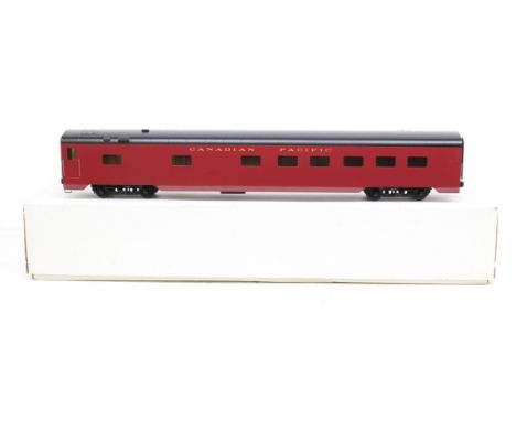Accucraft: A boxed Accucraft Model Trains, 45mm Scale, Canadian Pacific Maroon Sleeper Car, Reference AL34-339. Appears in ve