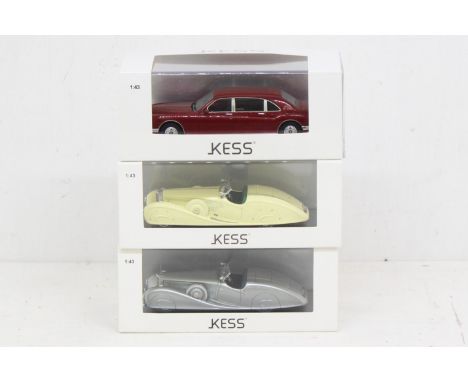 Kess: A collection of three boxed Kess 1:43 vehicles, to include: Rolls-Royce Royale Phantom Majestic Bertone 1995, and two M
