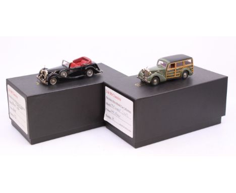 J&amp;M Classics: A pair of boxed J &amp; M Classics 1:43 vehicles, to include: TA14 "Woody" 1947, Leaf Green, Number 41; and