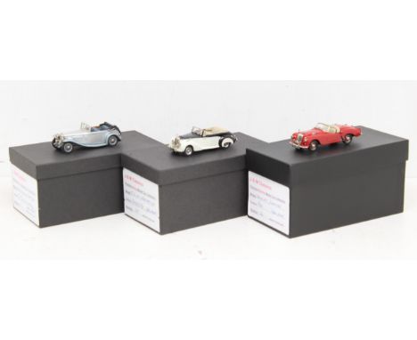 J&amp;M Classics: A collection of three boxed J &amp; M Classics 1:43 vehicles, to include: TC21 "100" Grey Lady, Black/Ivory
