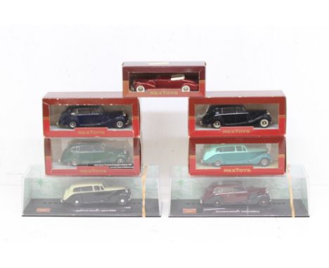 Rextoys: A collection of seven boxed Rextoys 1:43 vehicles, to include various Rolls-Royce and Cadillac vehicles. Original bo