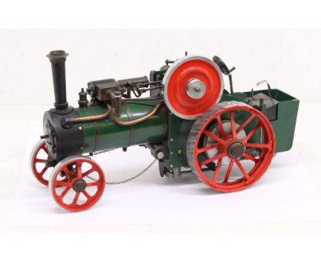 Steam Age: A Steam Age, London, Burrell-type live steam, traction engine, possibly Bassett-Lowke, green and red livery, solid
