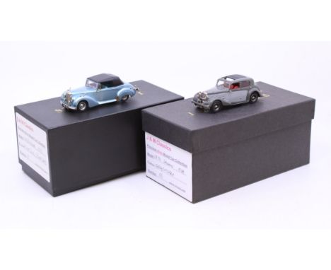 J&amp;M Classics: A pair of boxed J &amp; M Classics 1:43 vehicles, to include: 12.70 Saloon 1938 Grey / Light Grey Number 53