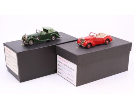 J&amp;M Classics: A pair of boxed J &amp; M Classics 1:43 vehicles, to include: TA14 'Duncan' Drophead Red (Open Hood) Number